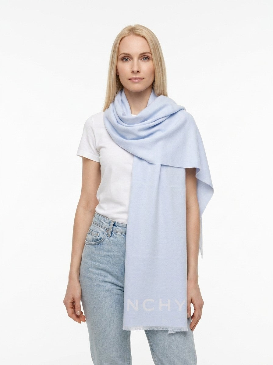 Givenchy Pale Blue Wool Scarf