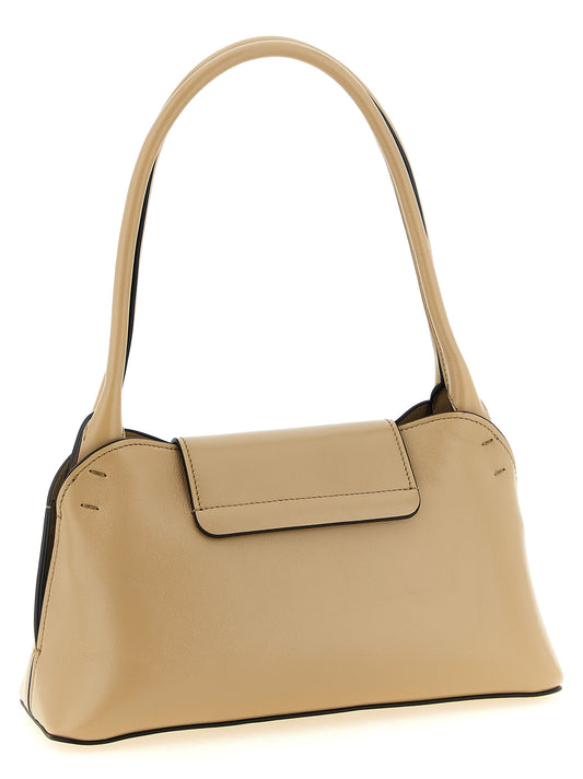 Versace Beige Calfskin Medusa Shoulder Bag