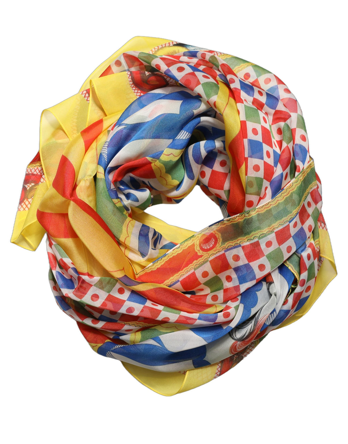 Dolce & Gabbana Red Carretto Silk Stole