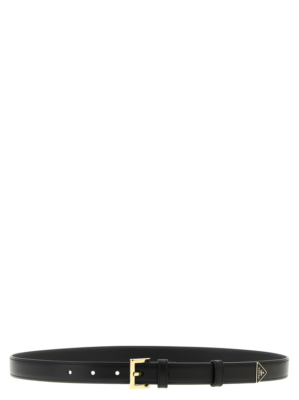 Prada Triangle Logo Leather Belt
