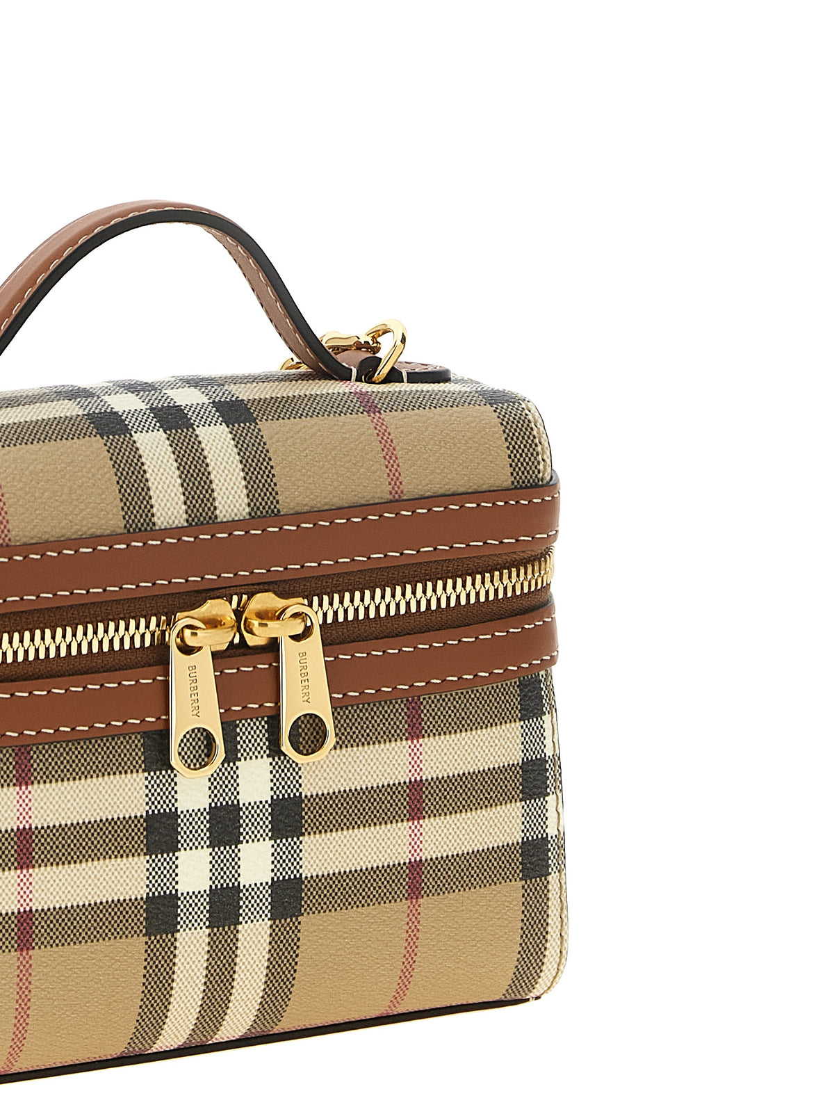 Burberry Vanity Mini Beige Check Crossbody Bag