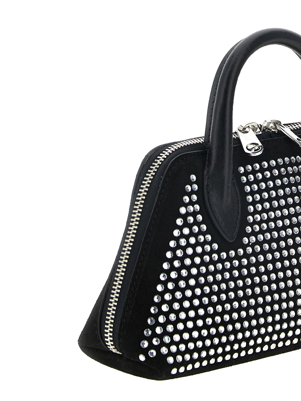 Coperni Duffle Crystal Black Leather Belt Bag