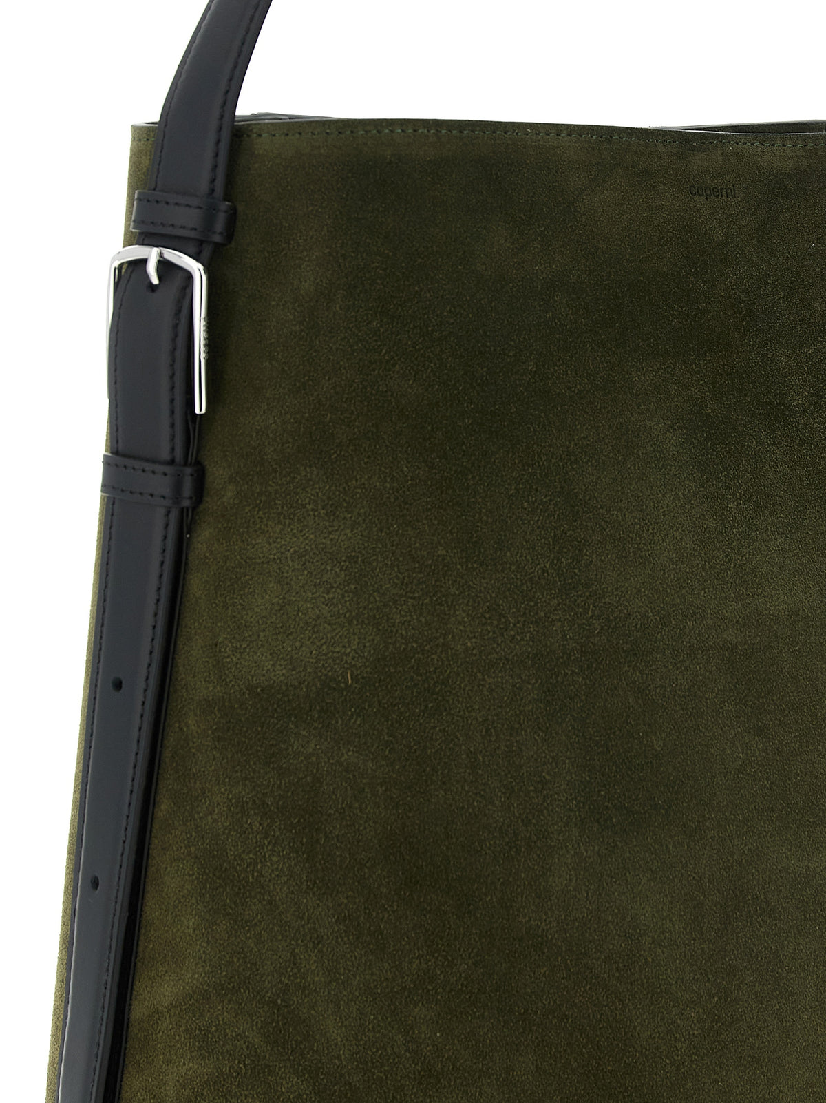 Coperni Ergonomic Olive Suede & Black Leather Tote