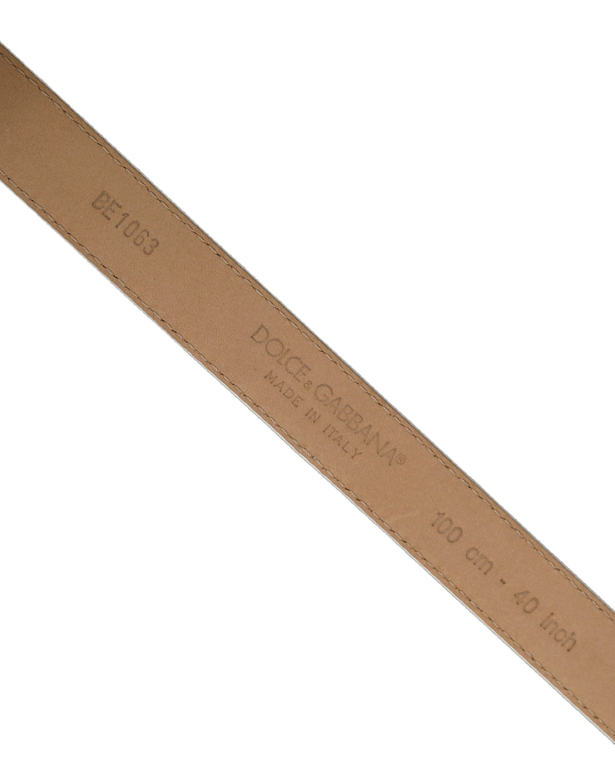 Dolce & Gabbana White Leather Logo-Buckle Belt