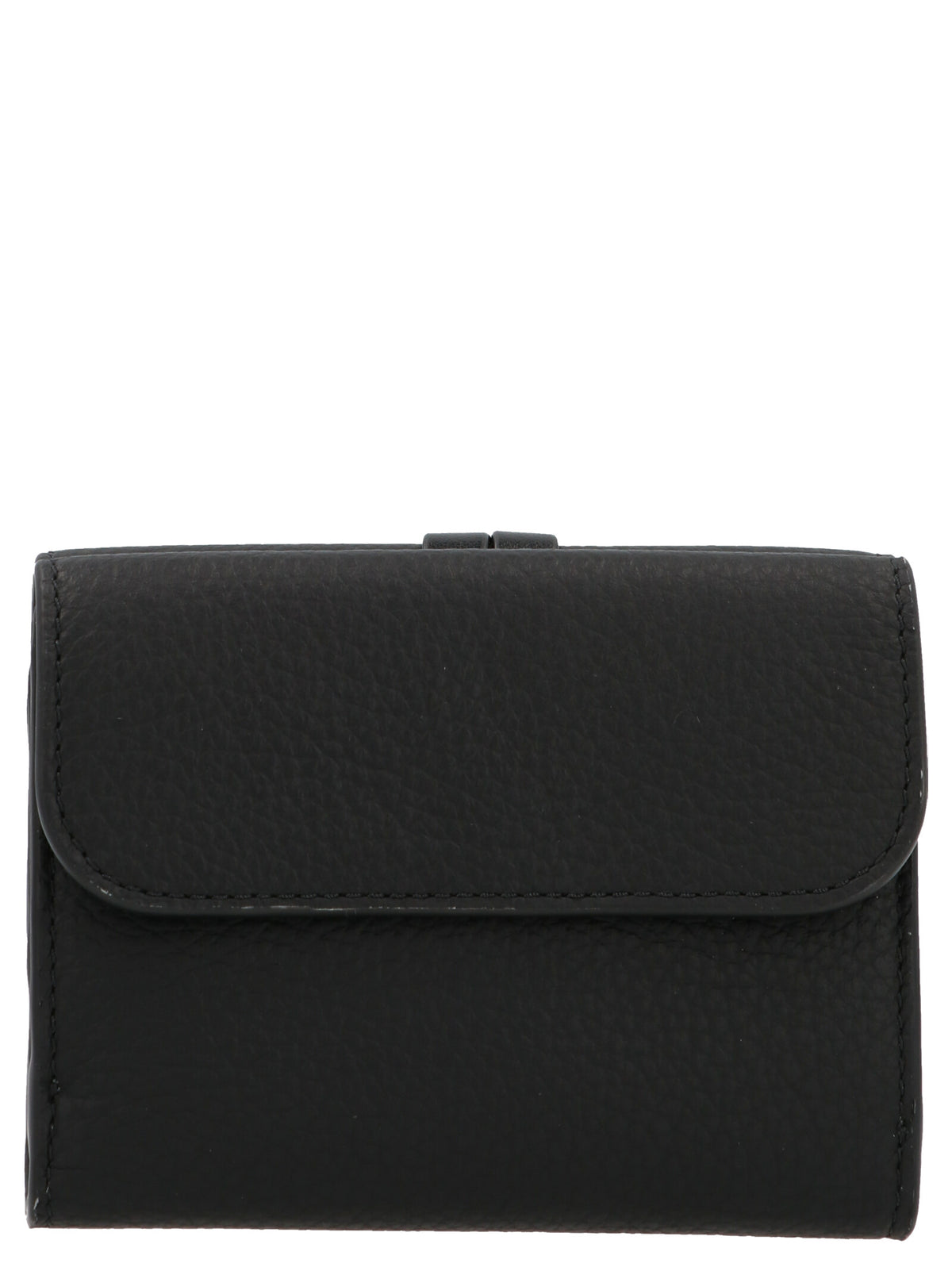 Chloé Alphabet Black Calf Leather Tri-Fold Wallet
