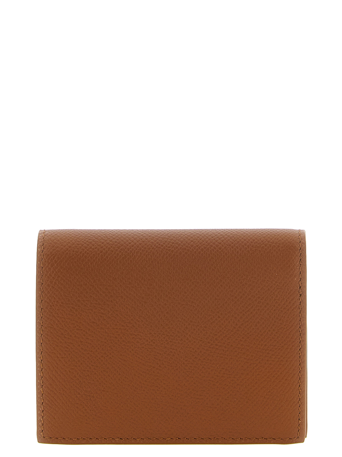 Ferragamo Gancini Natural Brown Calf Leather Compact Wallet