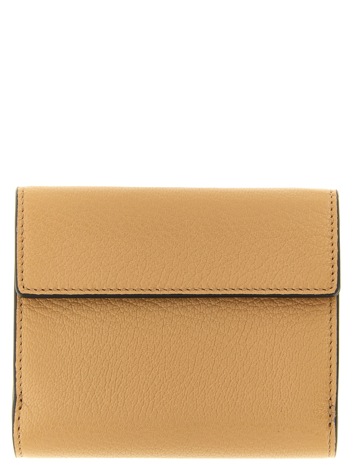 Chloé Envelope Camel Goatskin Leather Tri-Fold Wallet