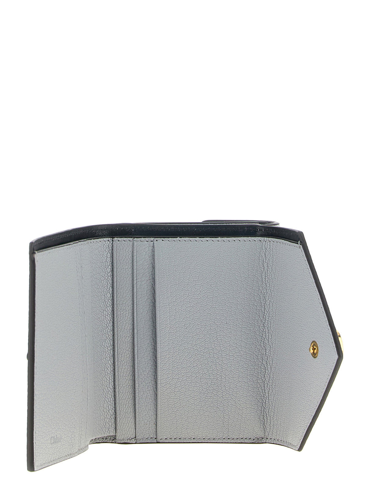 Chloé Envelope Light Blue Goatskin Leather Tri-Fold Wallet