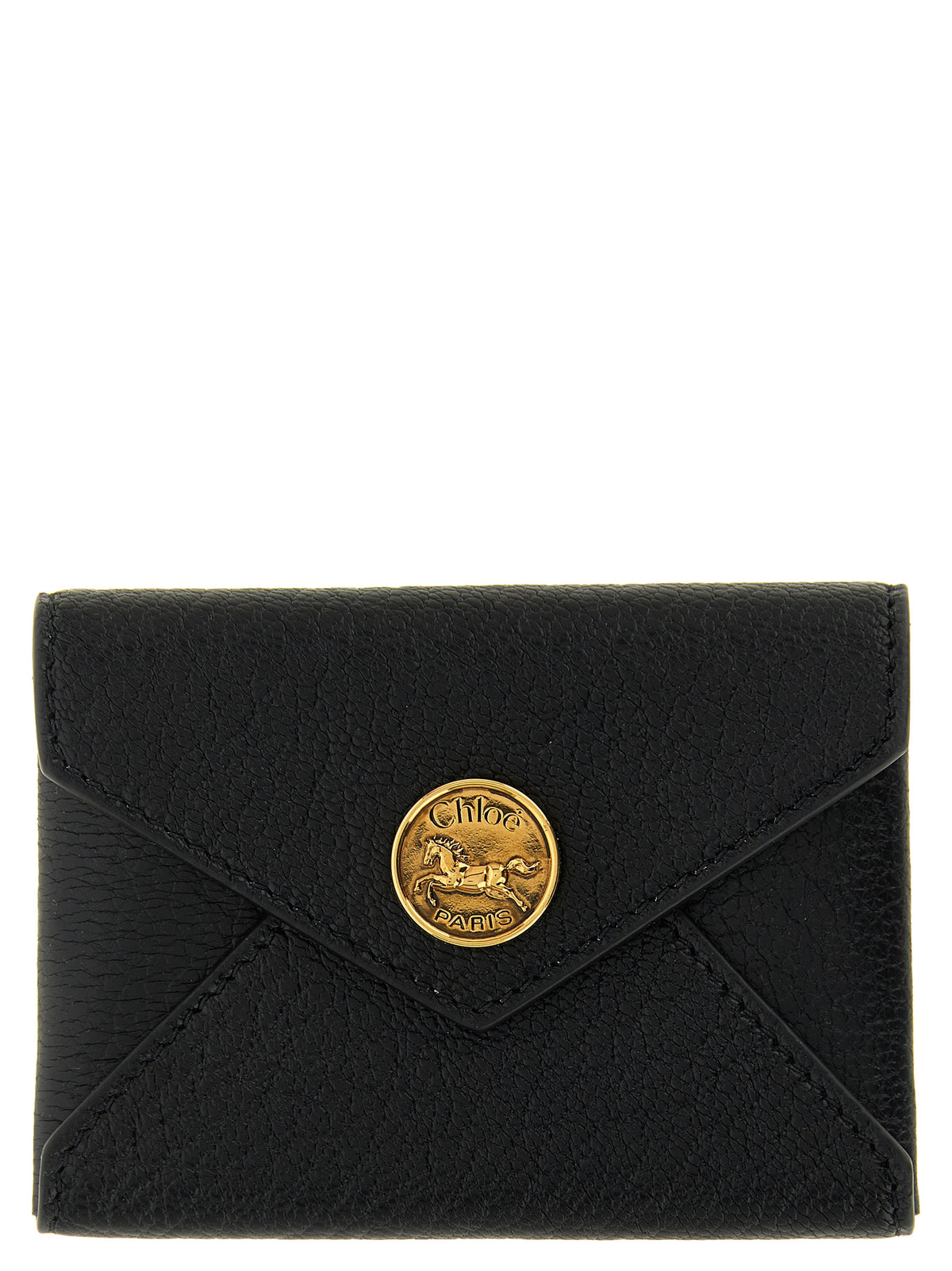 Chloé Envelope Black Goatskin Leather Cardholder