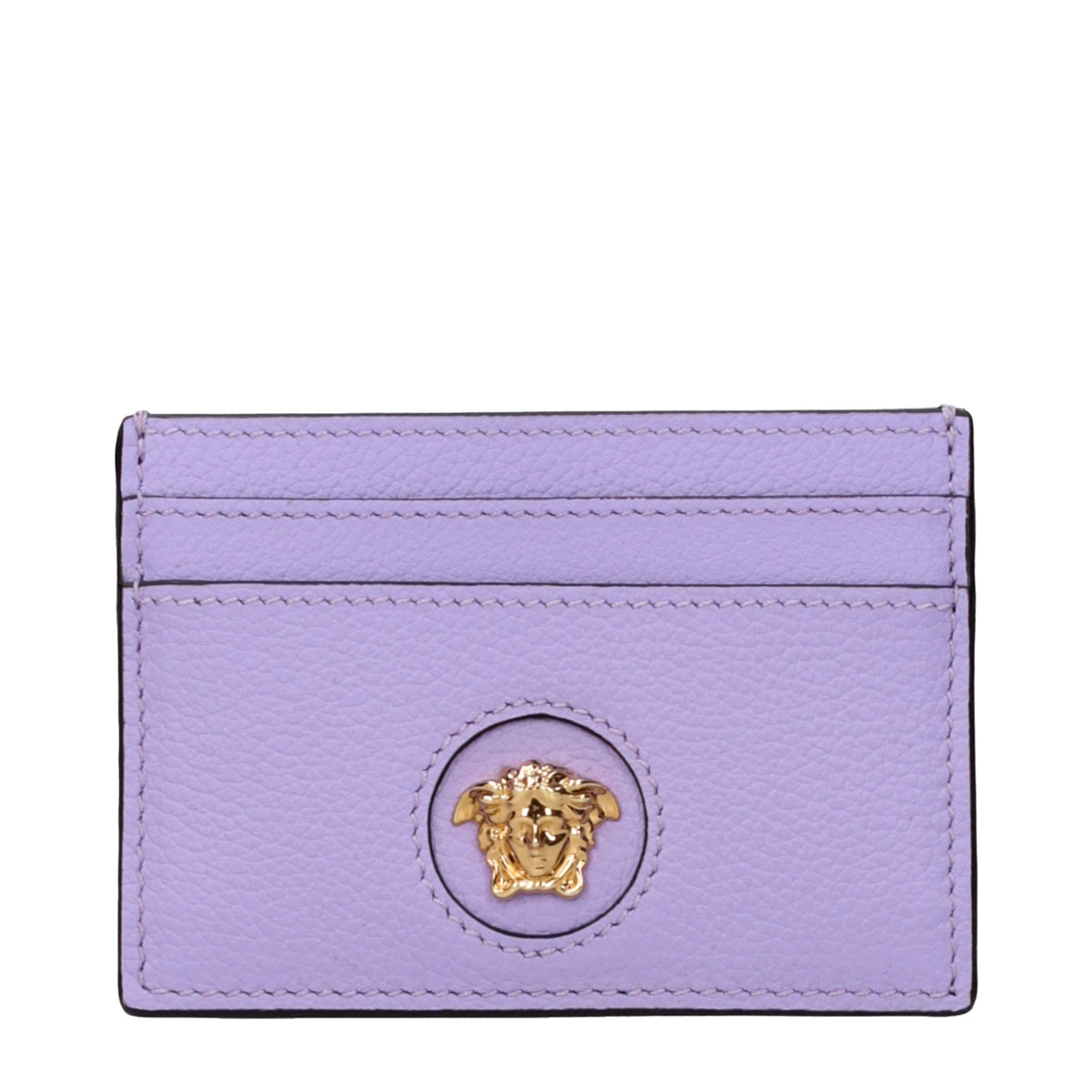 Versace La Medusa Lilac Leather Cardholder