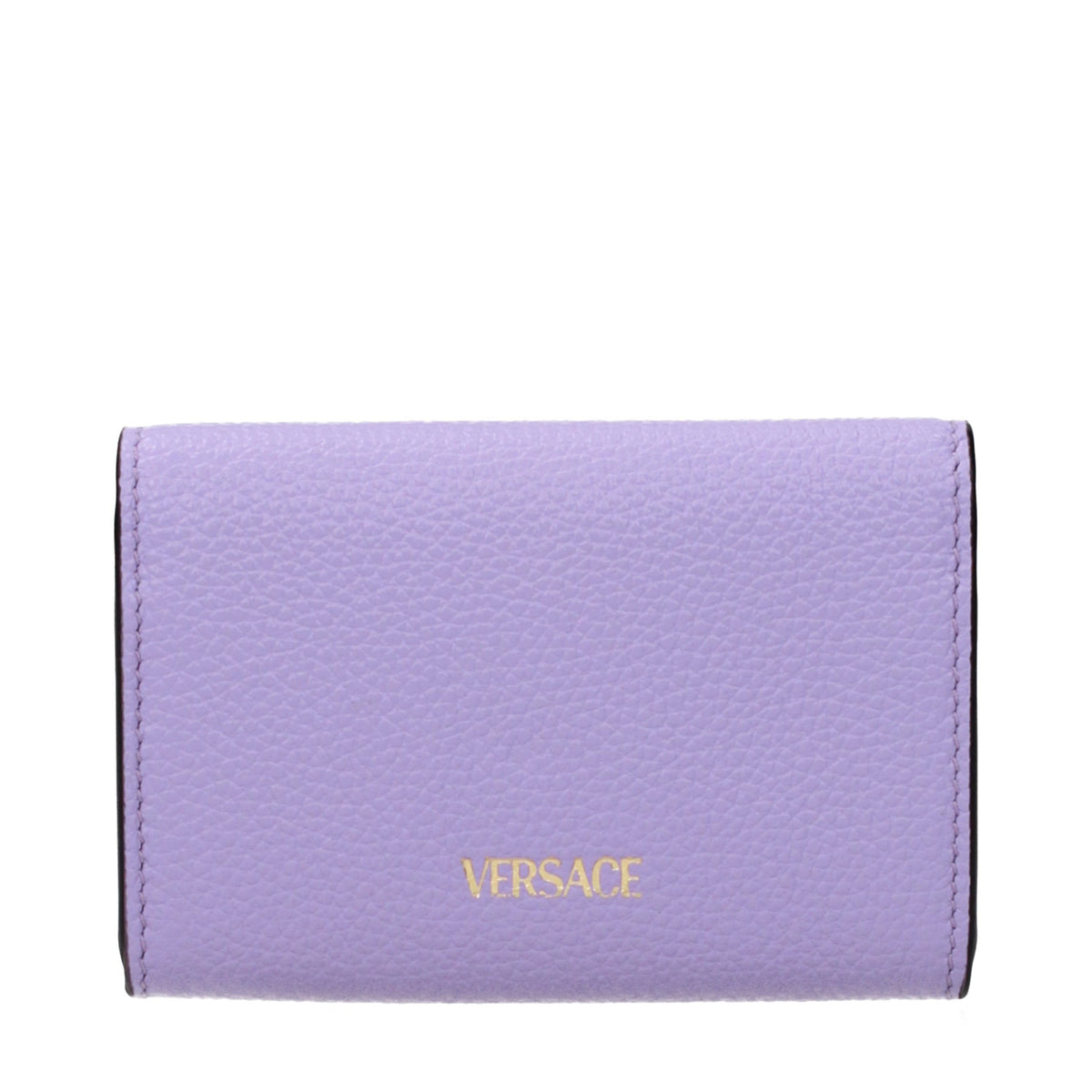 Versace La Medusa Lilac Leather Compact Wallet