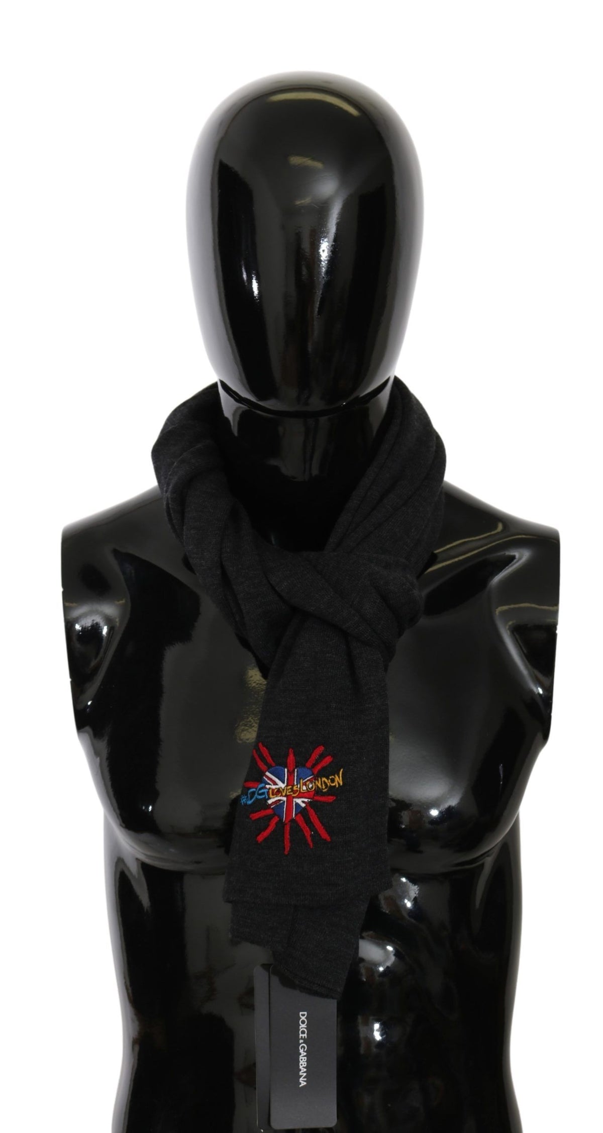 Dolce & Gabbana #DGLovesLondon Gray Wool Scarf