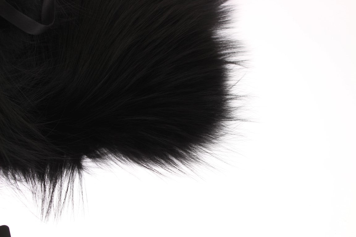 Dolce & Gabbana Black Fox Fur Collar