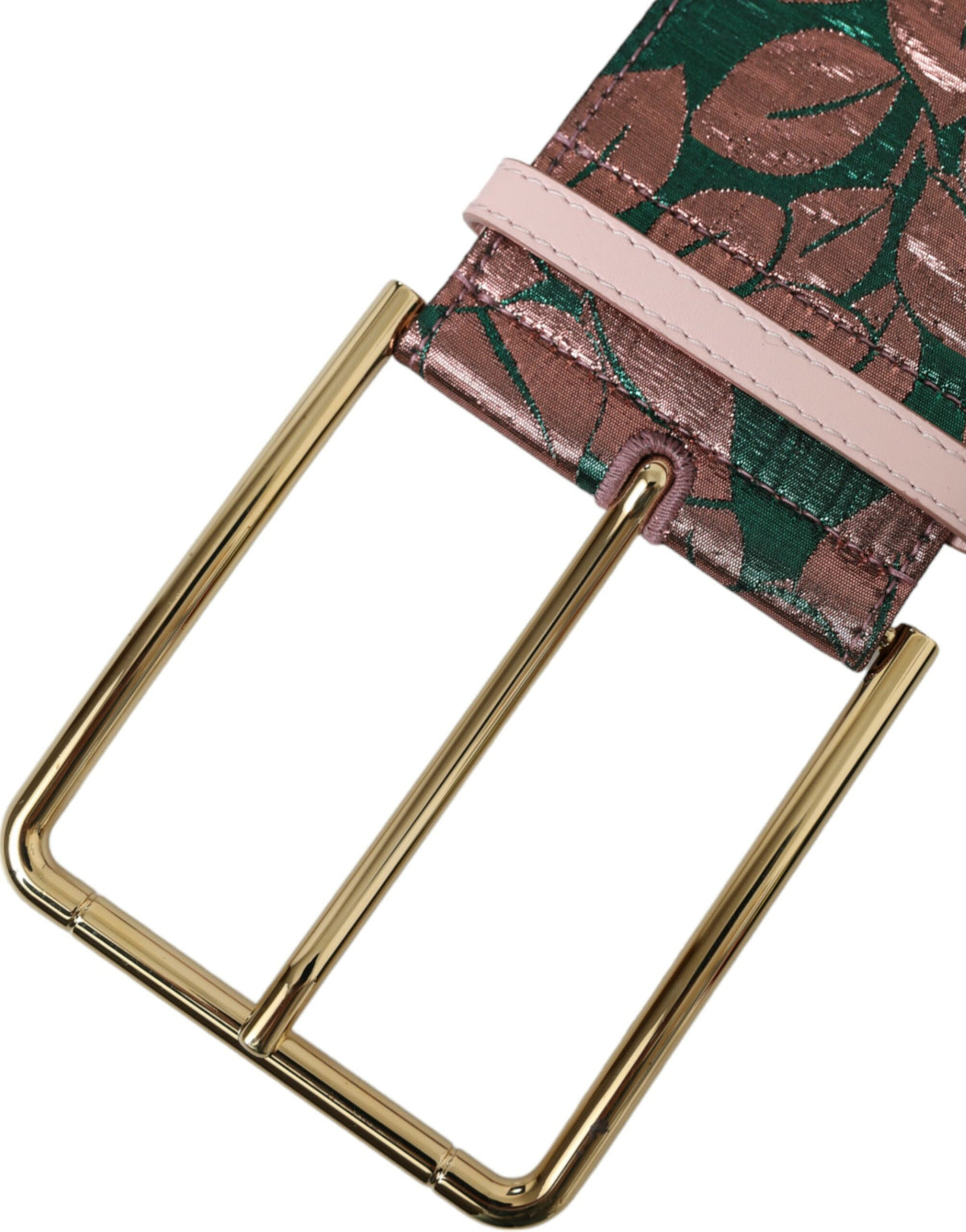 Dolce & Gabbana Multicolor Floral Jacquard Lurex Waist Belt