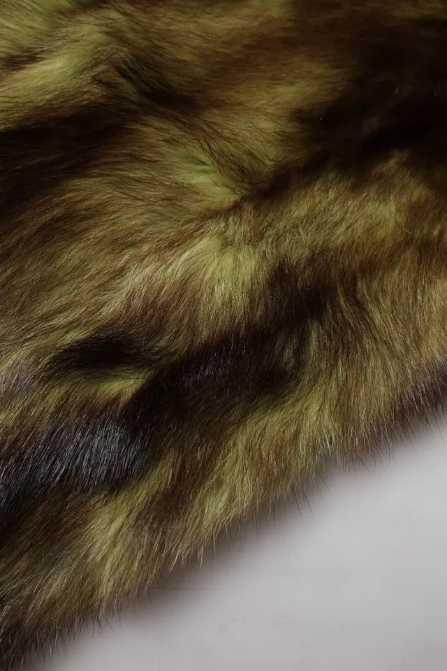 Dolce & Gabbana Multicolor Rat Mousquet Fur Wrap
