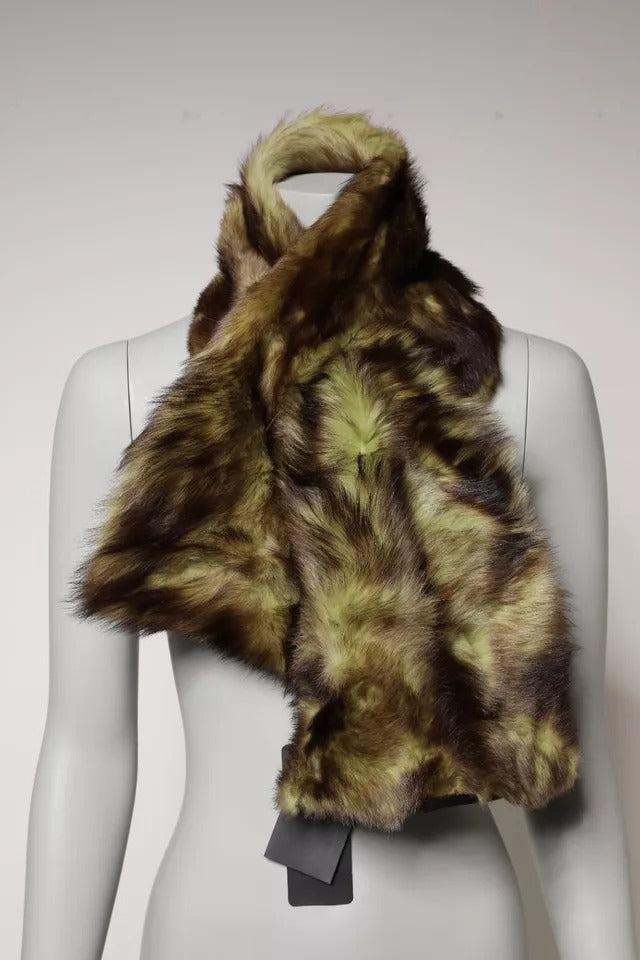 Dolce & Gabbana Multicolor Rat Mousquet Fur Wrap
