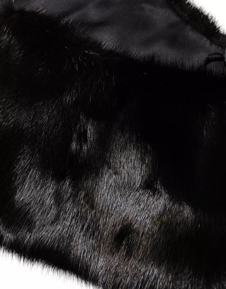 Dolce & Gabbana Black Mink Fur Collar