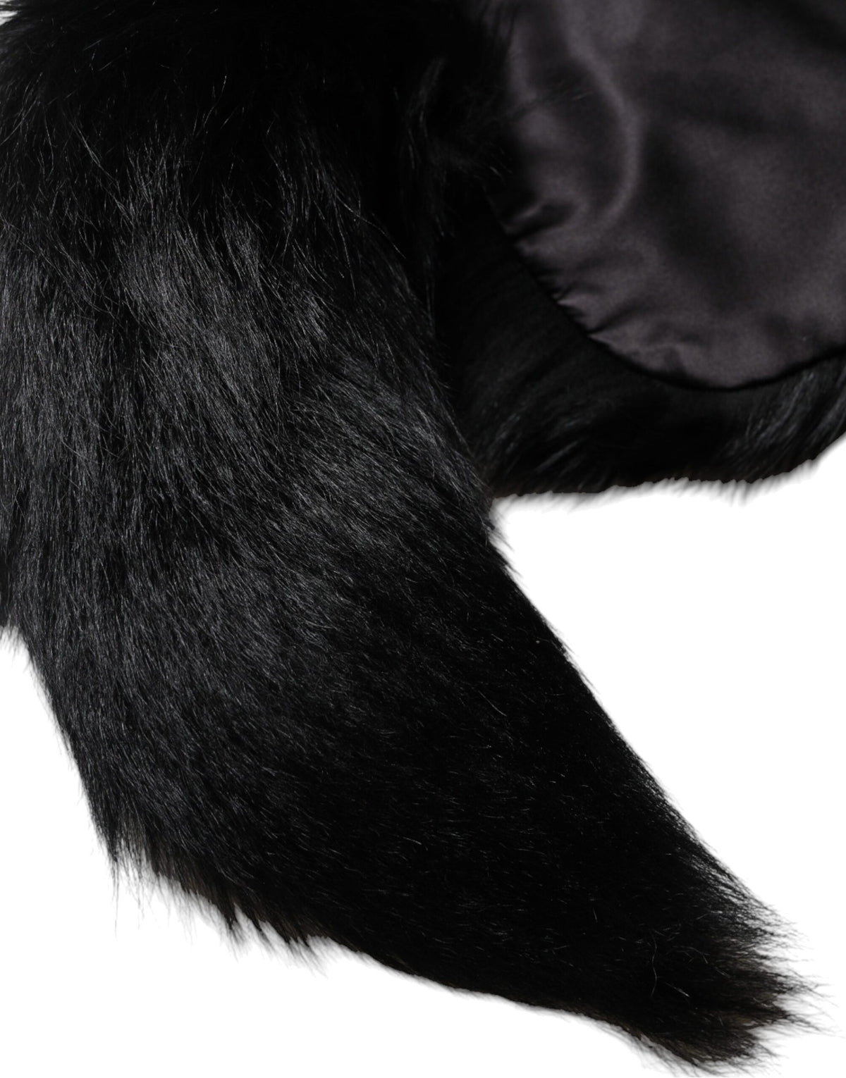Dolce & Gabbana Black Fox Fur Collar