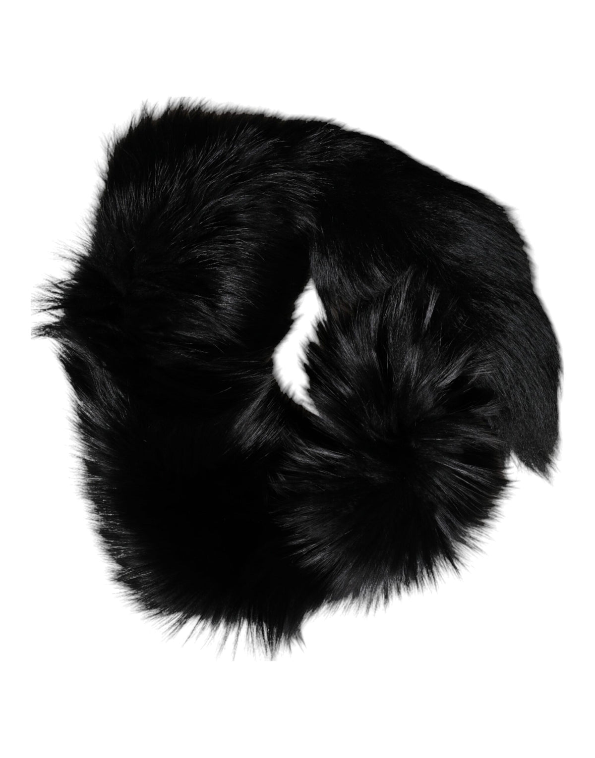 Dolce & Gabbana Black Fox Fur Collar