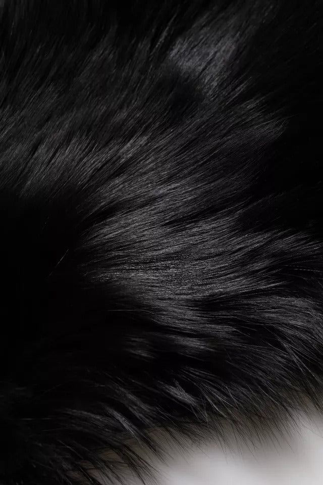 Dolce & Gabbana Black Fox Fur Collar