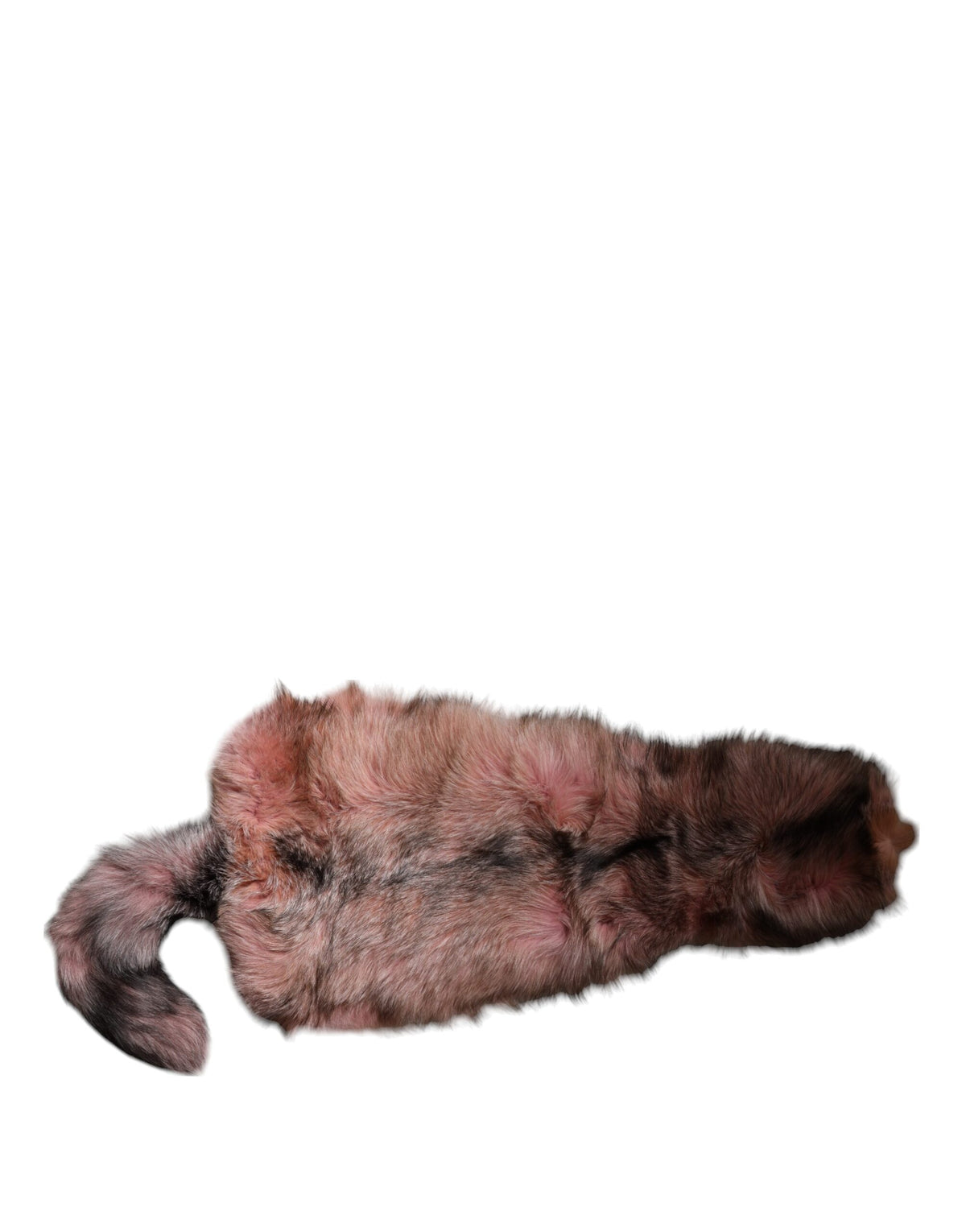 Dolce & Gabbana Pink Frost Fox Fur Collar