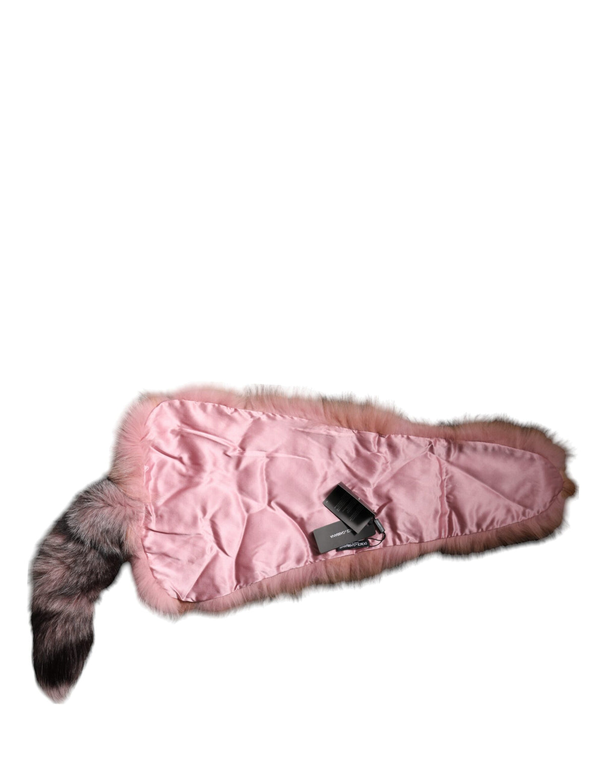 Dolce & Gabbana Pink Frost Fox Fur Collar