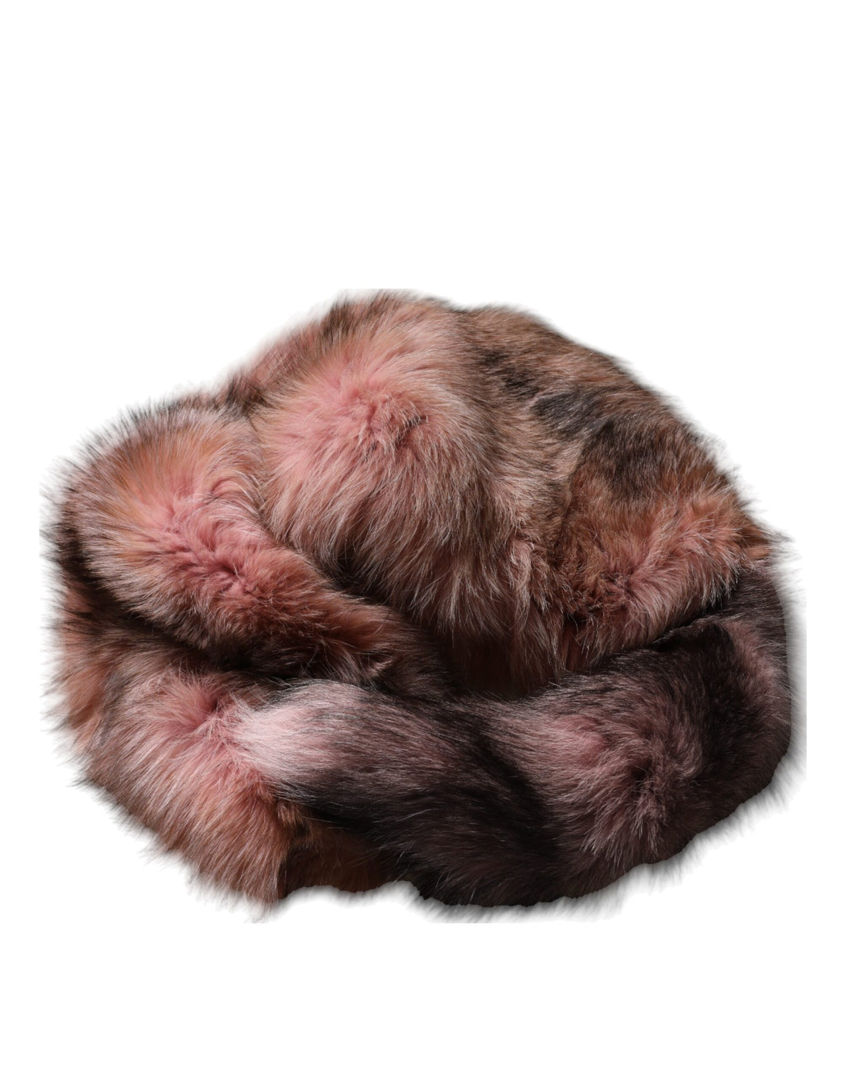 Dolce & Gabbana Pink Frost Fox Fur Collar