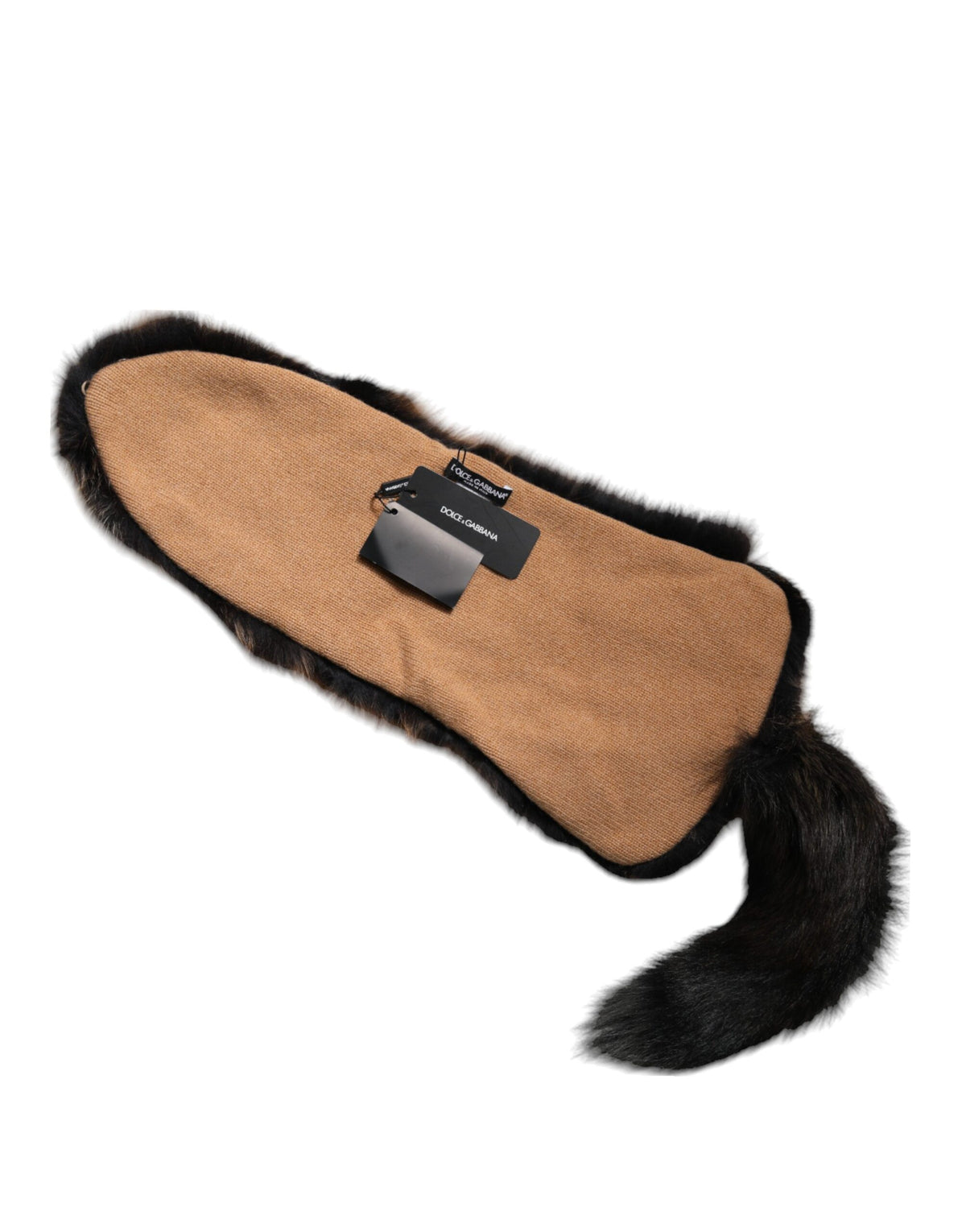 Dolce & Gabbana Brown Red Fox Fur Collar