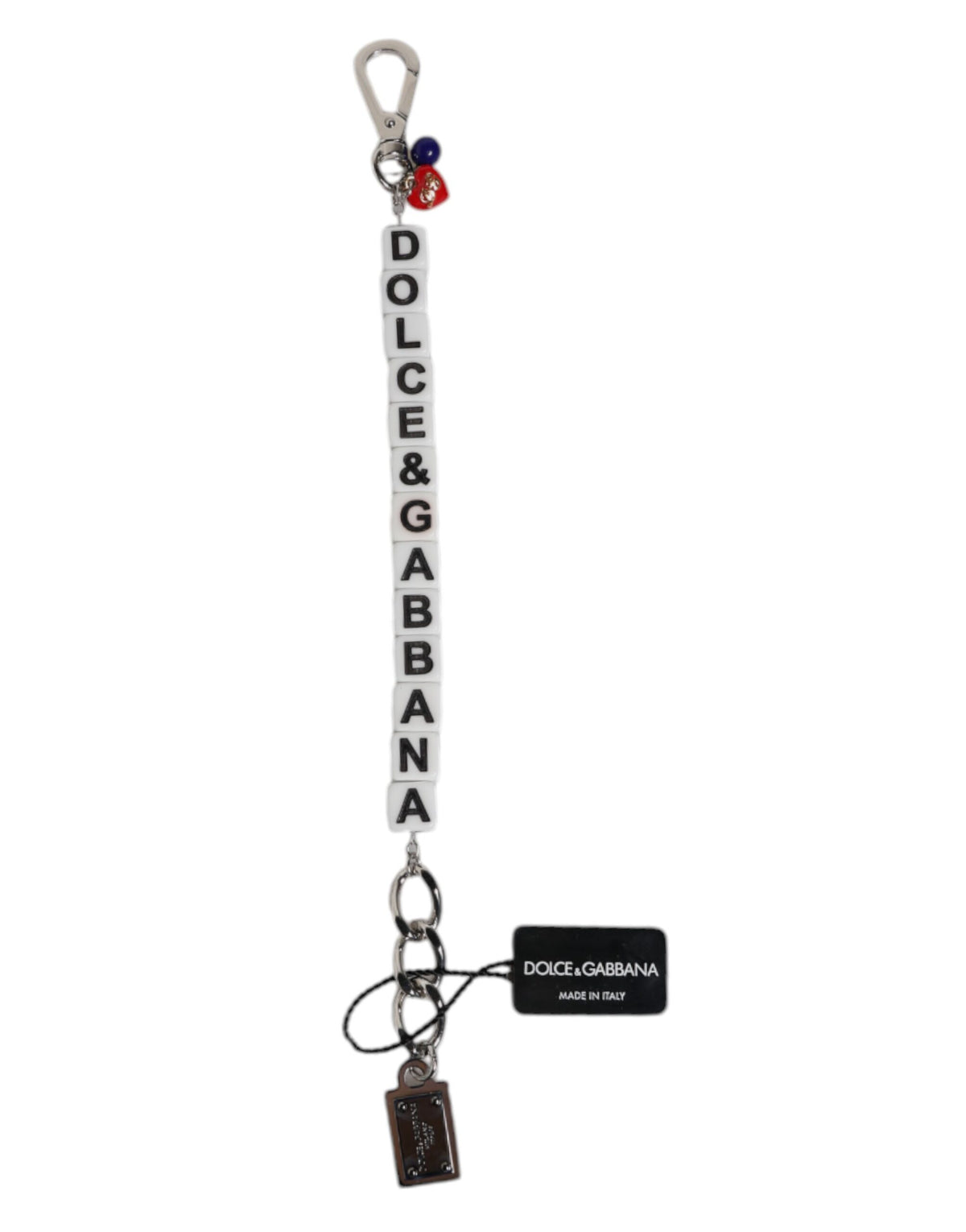 Dolce & Gabbana Silver-Tone Dice & DG Logo Charm Bracelet