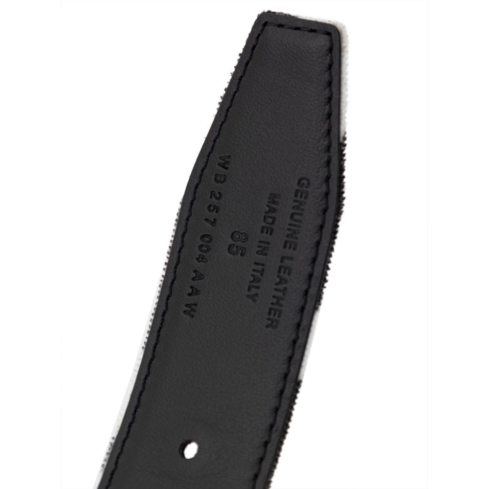 Tom Ford Black & White Leather Statement Belt
