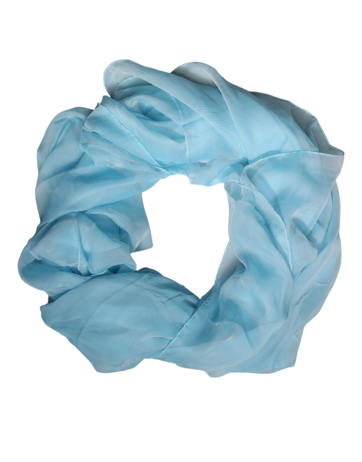 Dolce & Gabbana Light Blue Silk Wrap Shawl