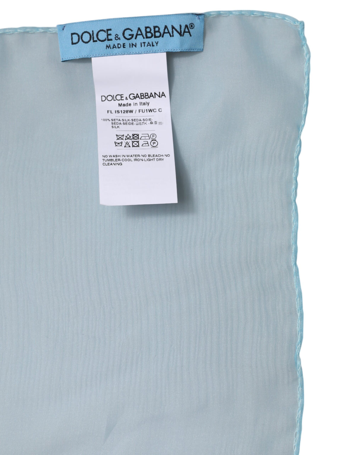 Dolce & Gabbana Light Blue Silk Wrap Shawl
