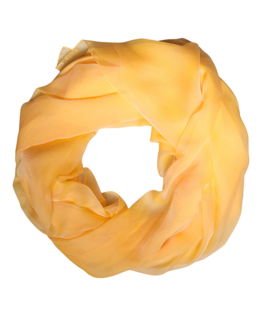 Dolce & Gabbana Yellow Silk Wrap Shawl