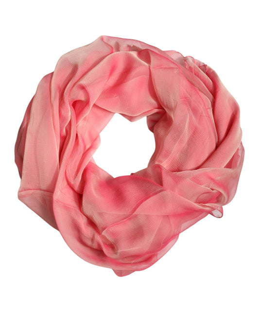 Dolce & Gabbana Pink Silk Wrap Shawl