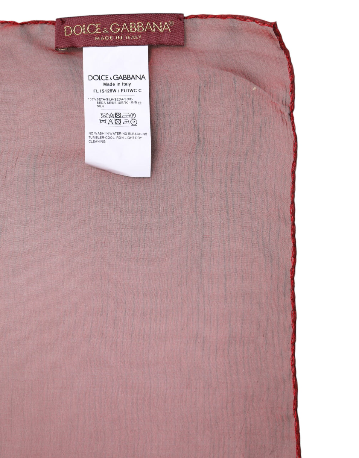 Dolce & Gabbana Red Silk Wrap Shawl