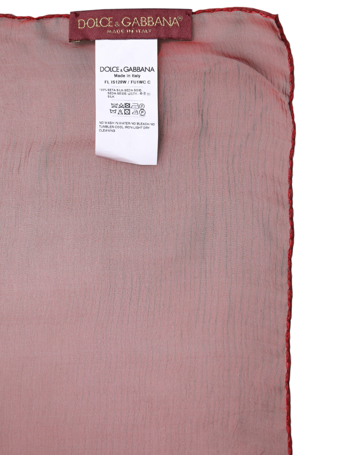 Dolce & Gabbana Red Silk Wrap Shawl