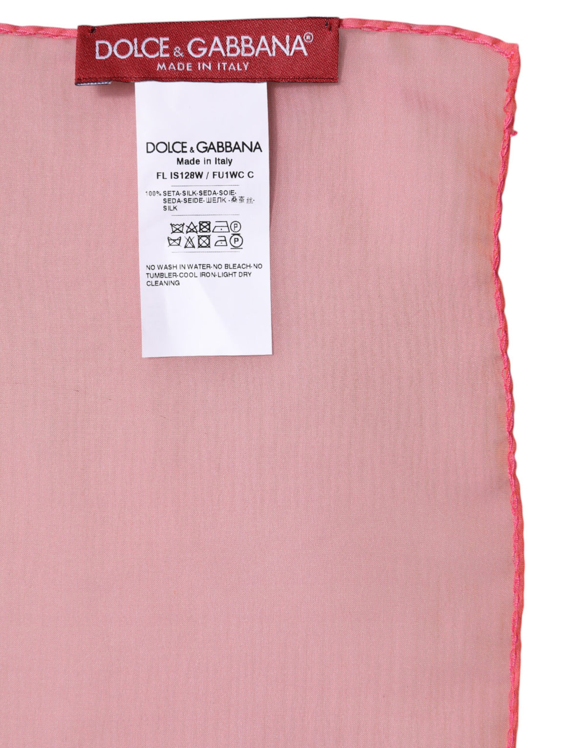 Dolce & Gabbana Pink Silk Wrap Shawl