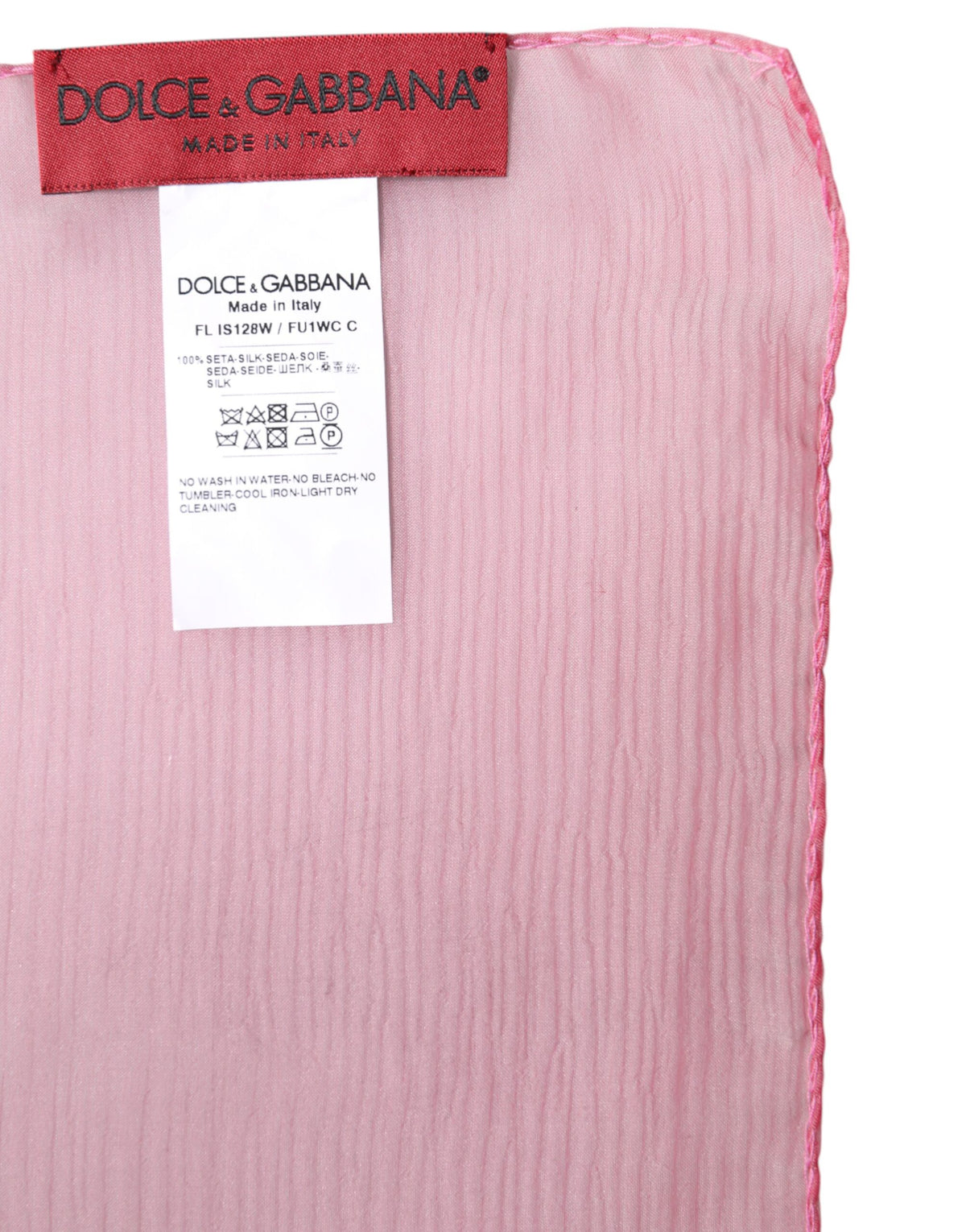 Dolce & Gabbana Pink Silk Wrap Shawl