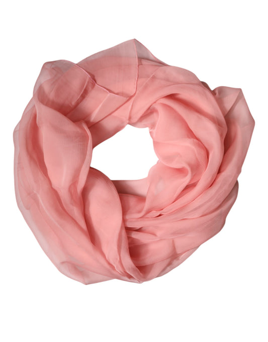 Dolce & Gabbana Pink Silk Wrap Shawl