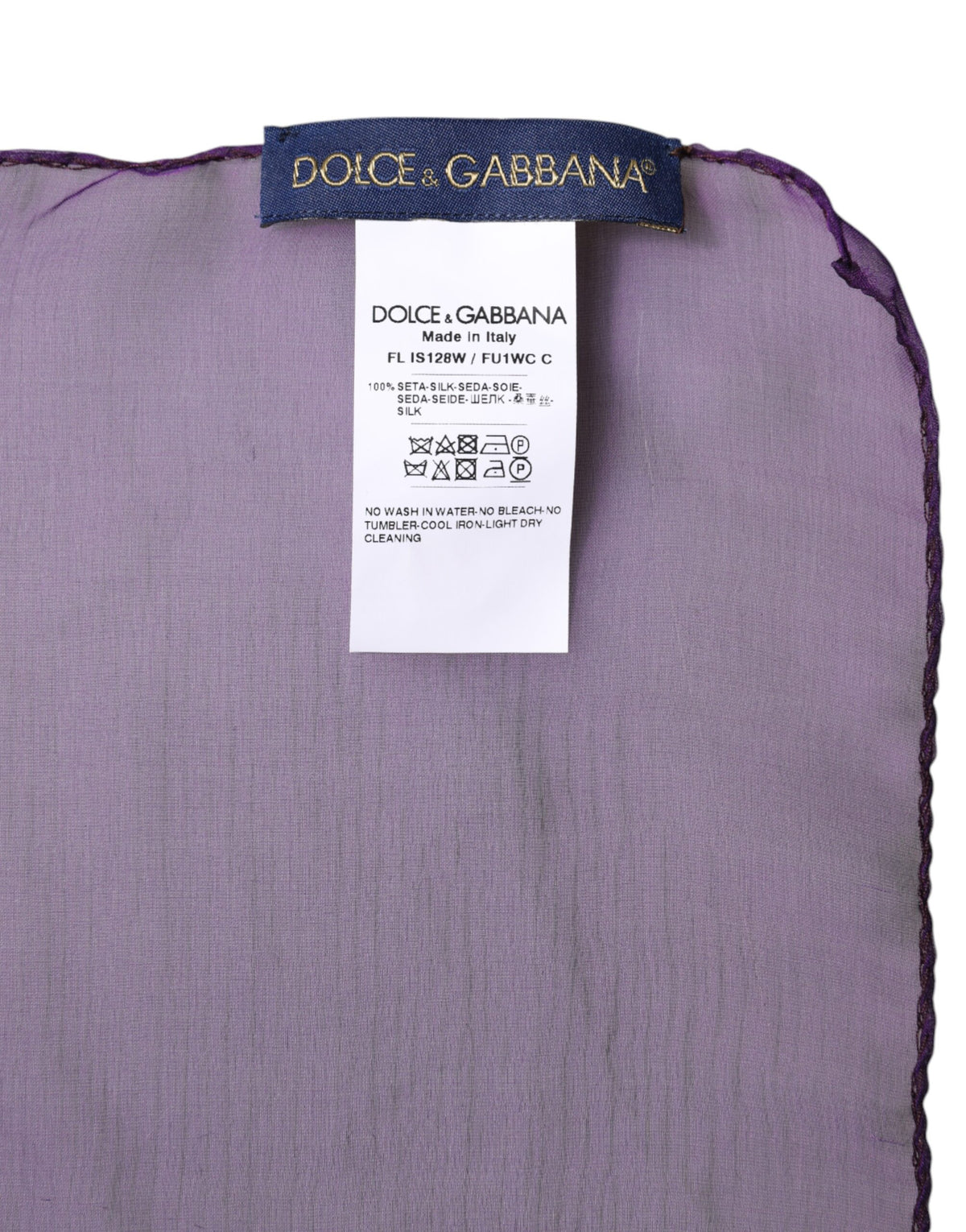 Dolce & Gabbana Purple Silk Wrap Shawl