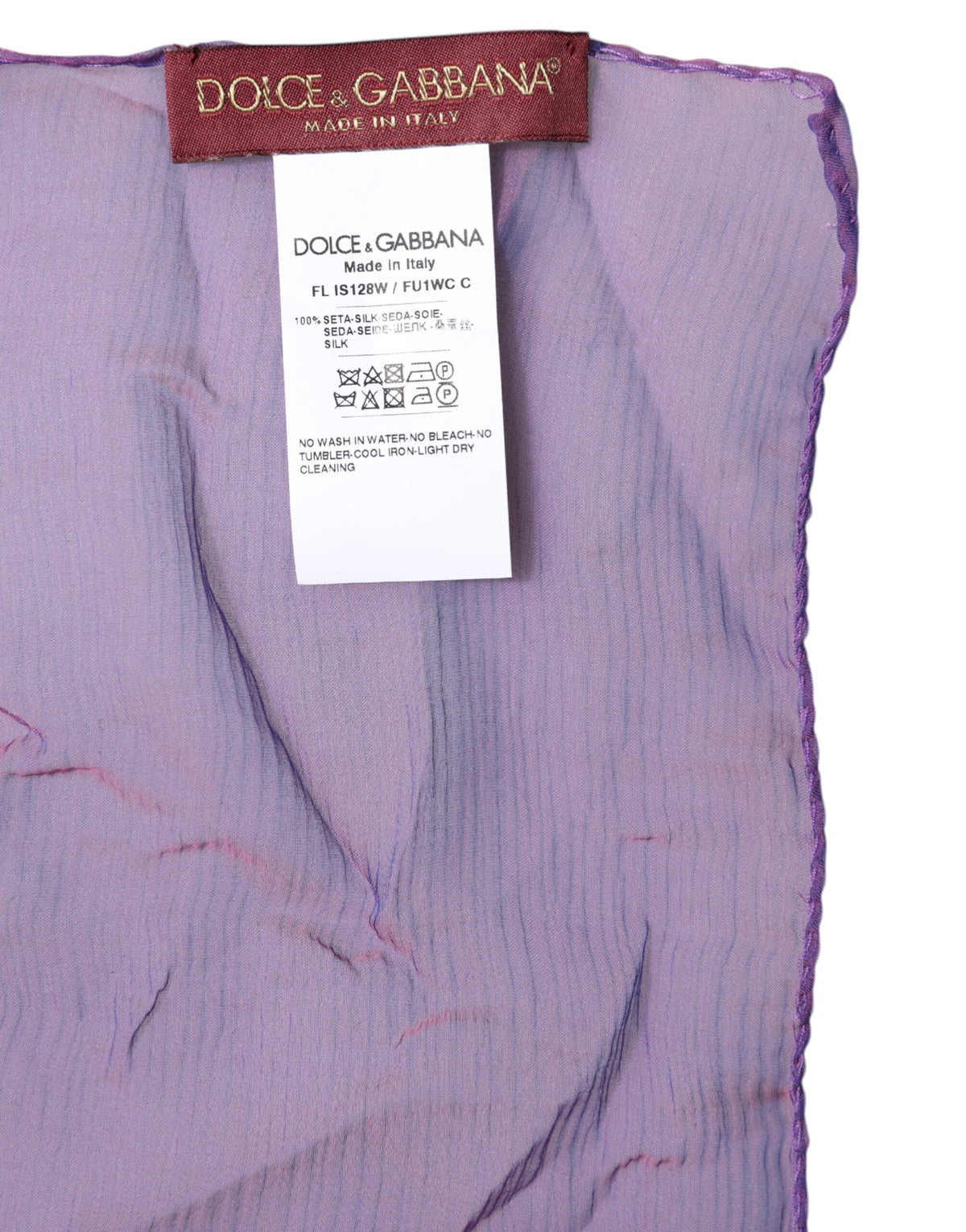 Dolce & Gabbana Purple Silk Wrap Shawl