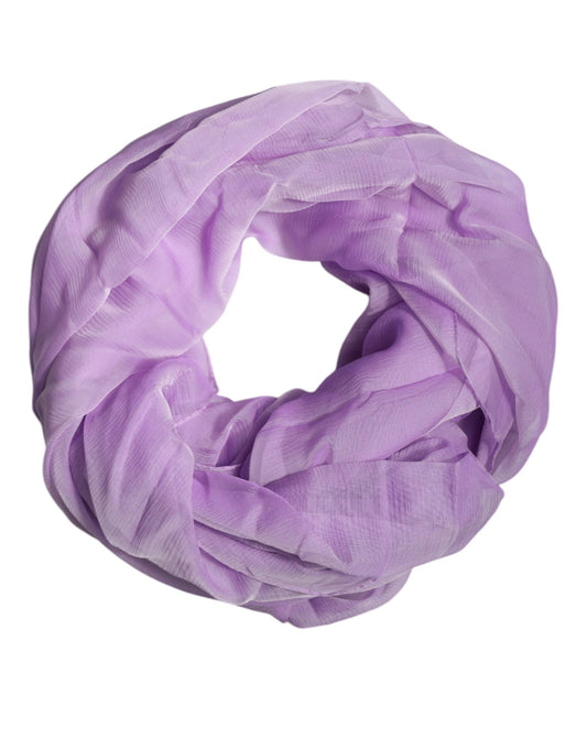 Dolce & Gabbana Purple Silk Wrap Shawl