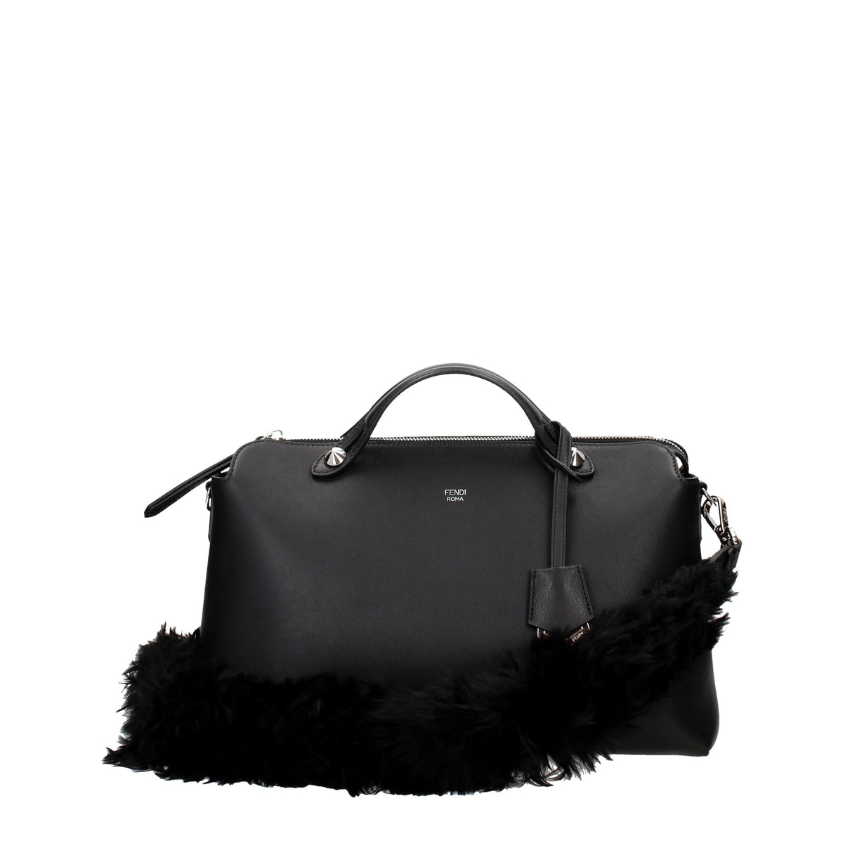 Fendi Black Alpaca Shoulder Strap