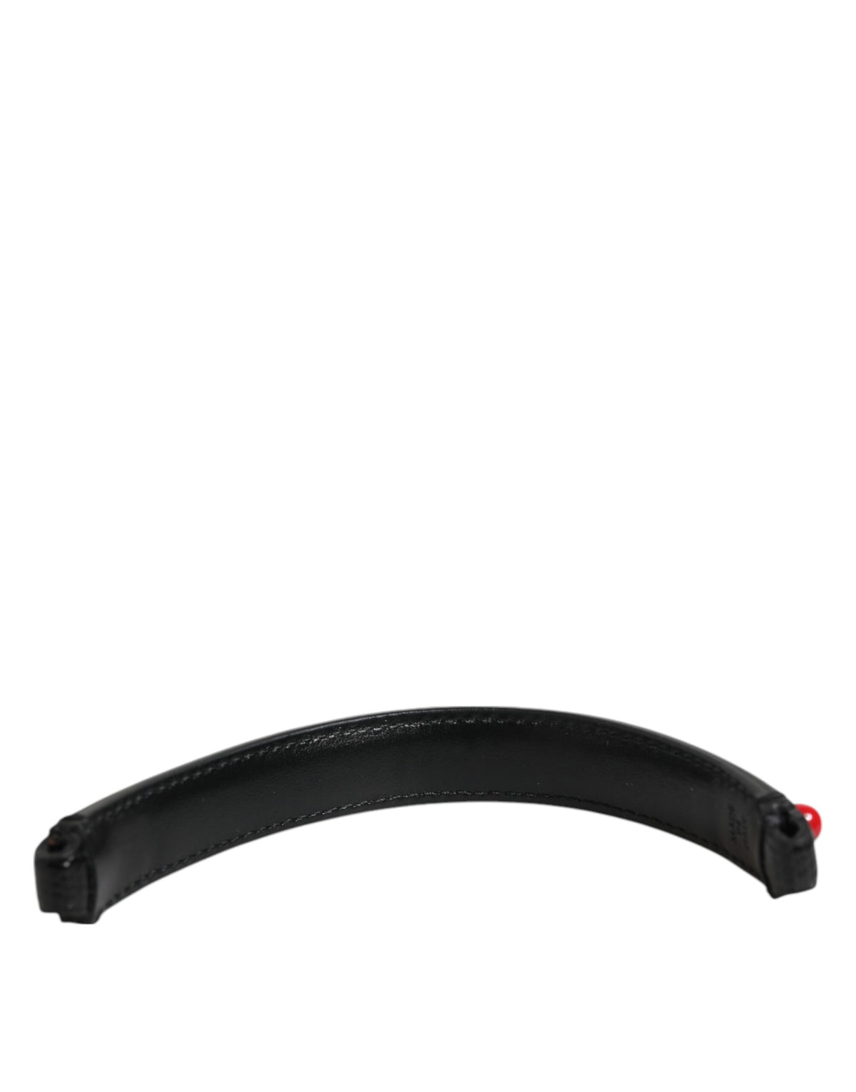 Dolce & Gabbana Black Embellished Calf Leather Bag Strap