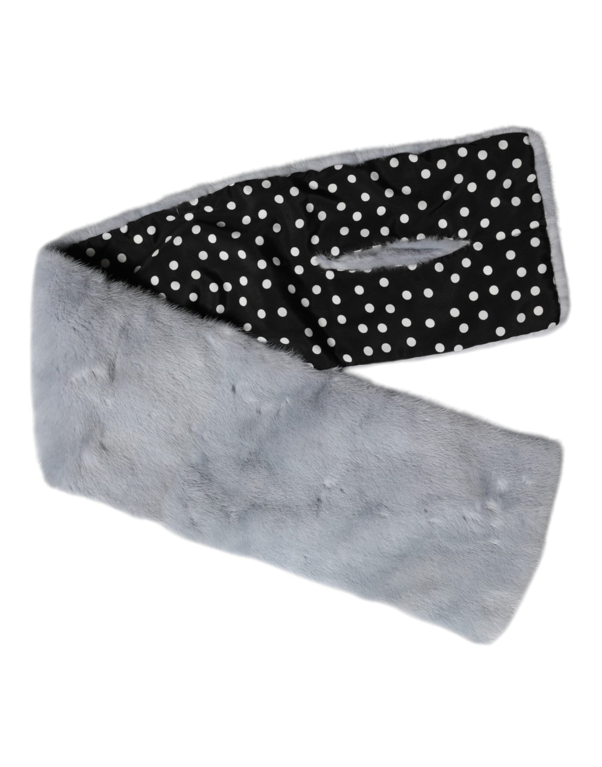 Dolce & Gabbana Powder Blue Mink Fur Collar