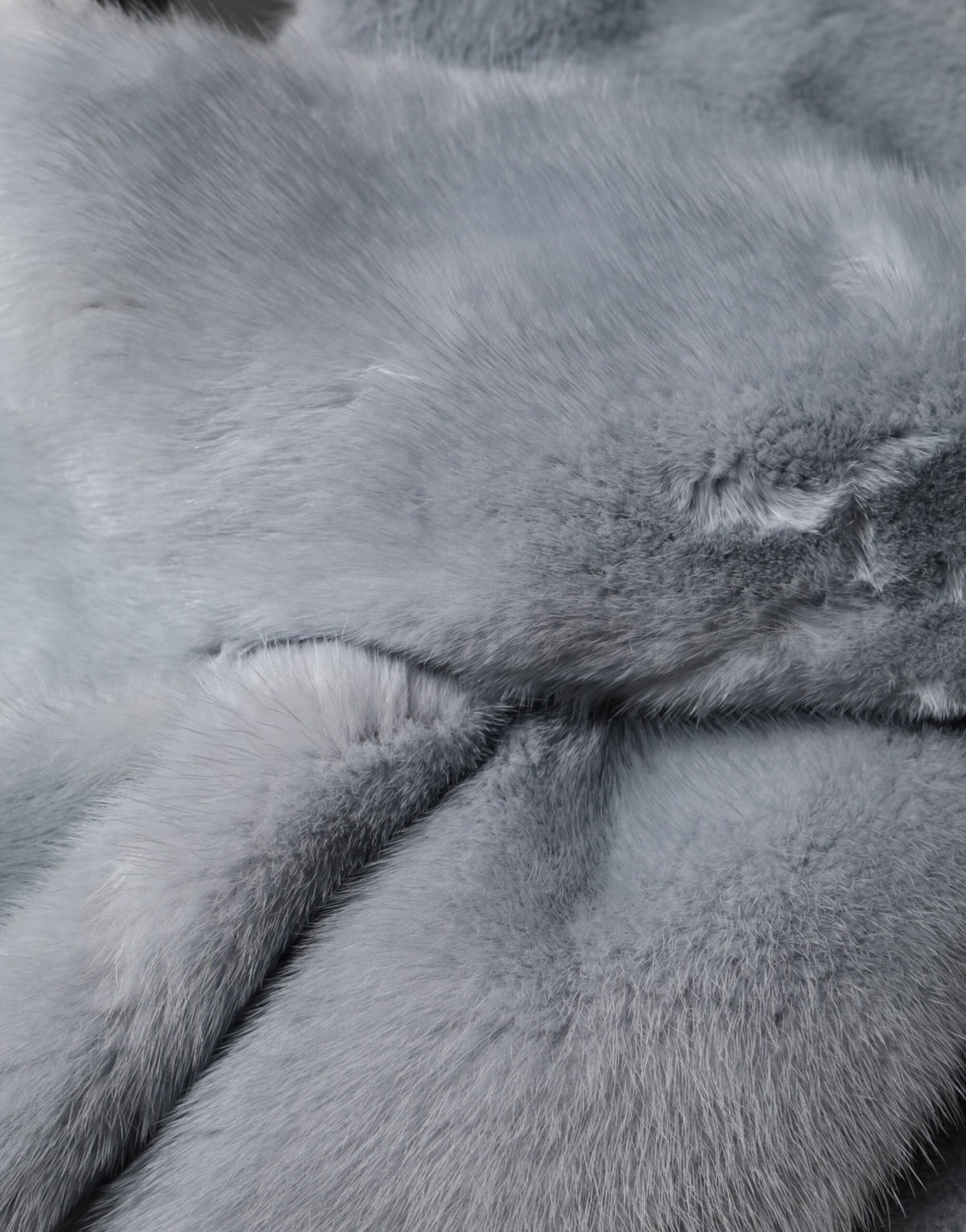 Dolce & Gabbana Powder Blue Mink Fur Collar