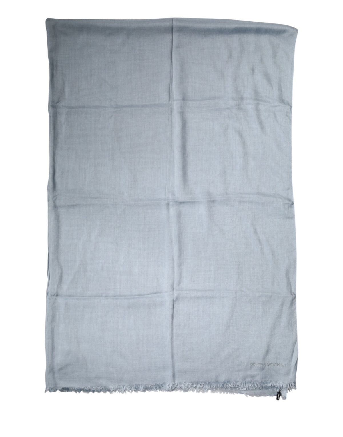 Dolce & Gabbana Light Blue Cashmere Knit Shawl