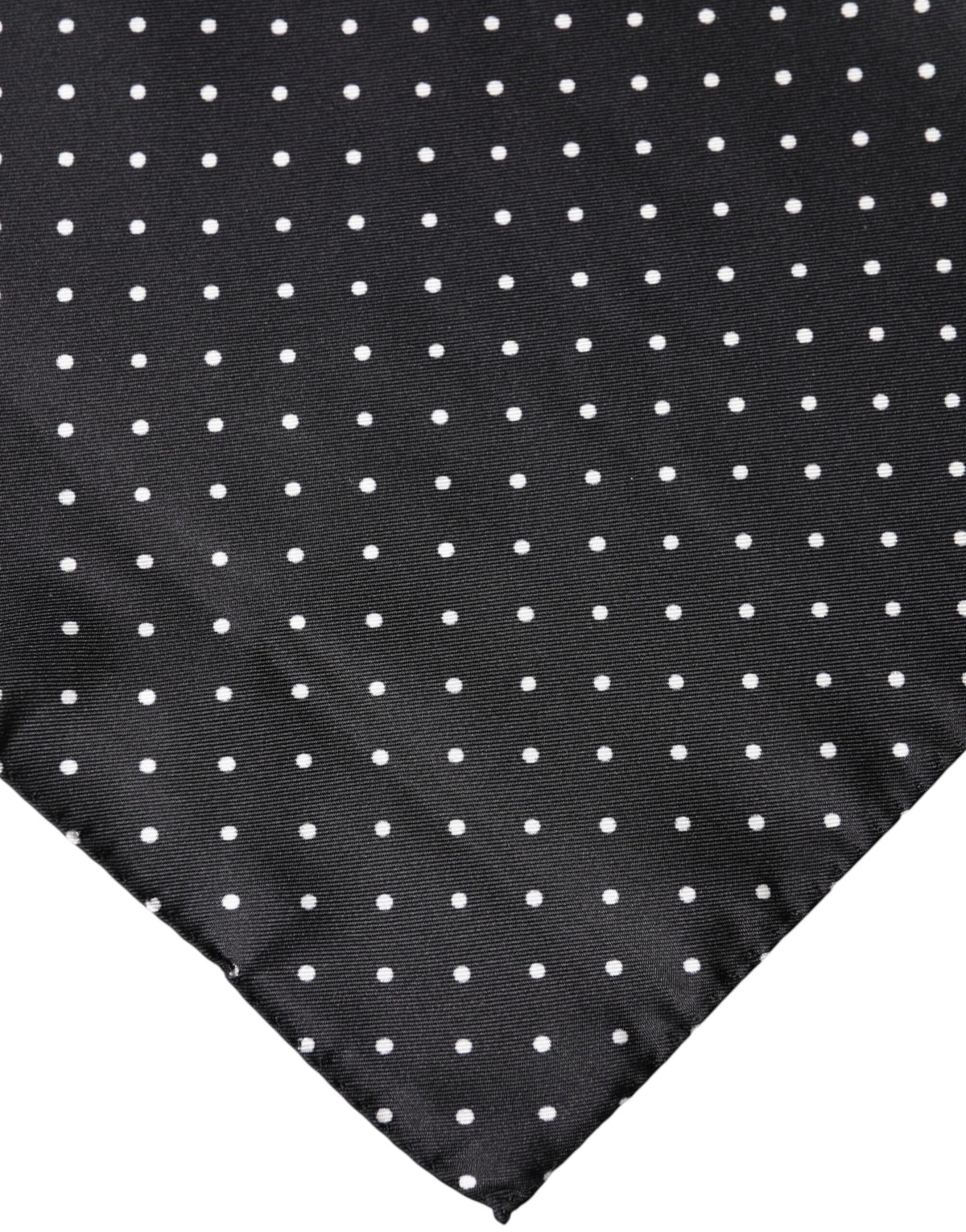 Dolce & Gabbana Black & White Polka Dot Silk Foulard